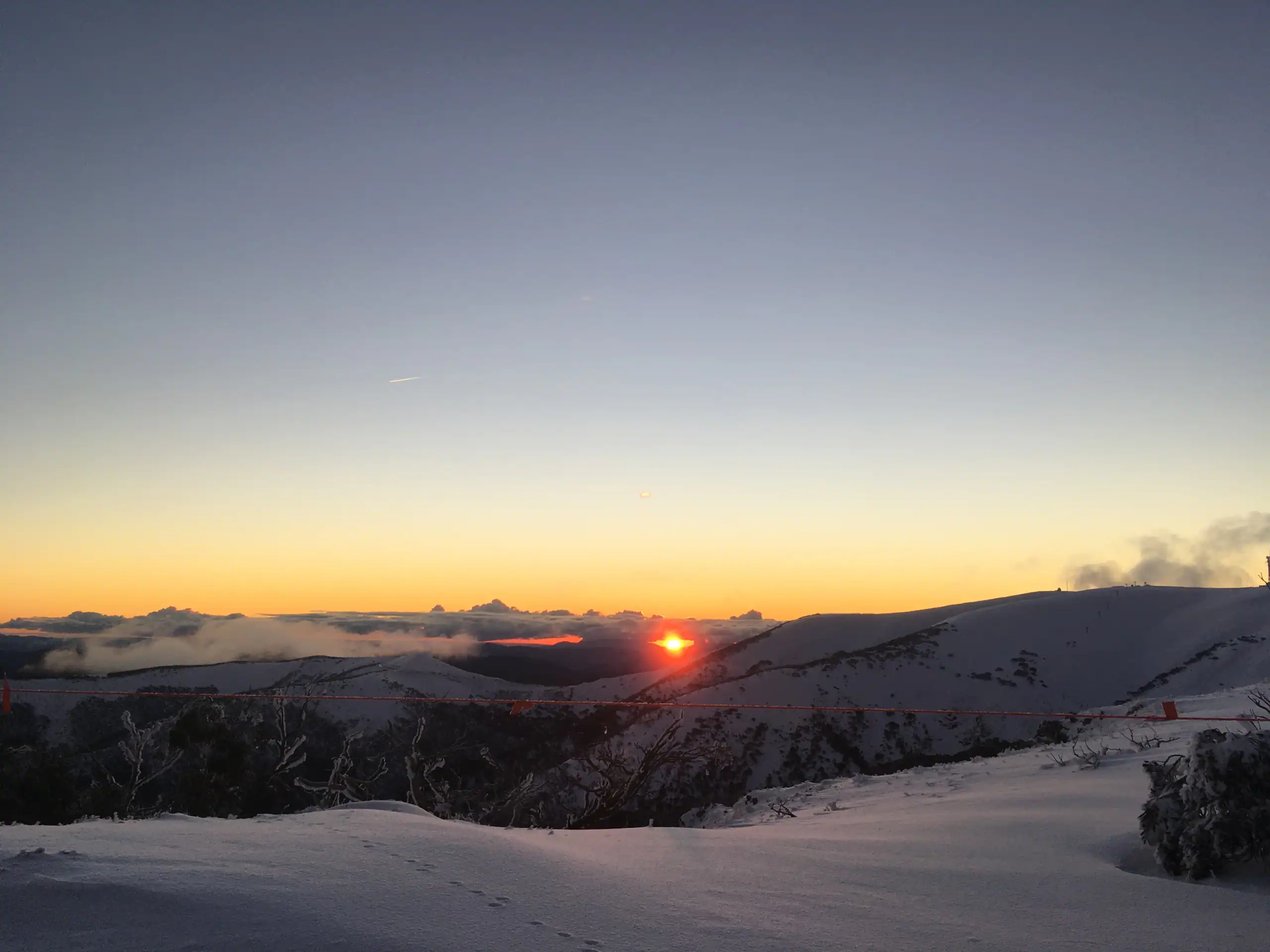 Sunset over Mt Hotham